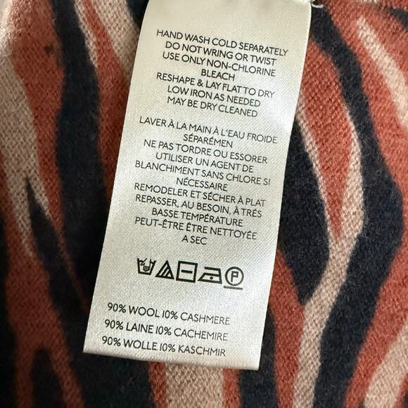 Free People cardigan sweater wool cashmere cozy warm boho print Small - Picture 7 of 7